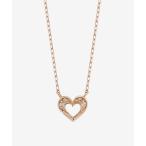 ネックレス K10 ピンクゴールド ダイヤモンド ハート ネックレス BLOOM/ブルーム レディース
