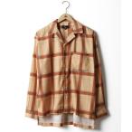 シャツ ブラウス 長袖リラックスとろみオープンカラーシャツ【開襟シャツ】