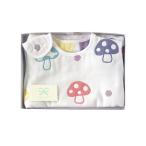 出産祝い 「Hoppettaホッペッタ」 champignon ふくふく6重ガーゼ ベビースリーパー　ラッピング済ギフトセット