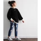 パンツ デニム ジーンズ 本格的なダメージ加工のキッズデニム