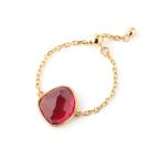 指輪 リング GEMSTONE・チェーンリング「シンセティックルビー」 レディース