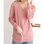 ニット セーター ふんわり素材Ｖネックニットソーチュニック レディース