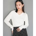 ニット セーター 洗えるカシミアタッチVネックプルオーバー レディース