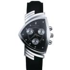 腕時計 HAMILTON 「ハミルトン」 腕時計 Ventura （ベンチュラ）  クロノ クオーツ 50.30MM レザーベルト ブラック×ブラック