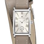腕時計 HAMILTON 「ハミルトン」 腕時計 Ardmore （アードモア）  クオーツ 27MM レザーベルト シルバー×ベージュ レディース