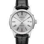 腕時計 HAMILTON 「ハミルトン」 腕時計 Valiant （バリアント）  オート 自動巻き 40MM レザーベルト シルバー×ブラック メン