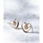 ピアス 「K10」ダイヤモンドハートピアス レディース