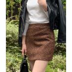 スカート ヒョウ柄ミニスカート