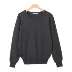 ニット カシミア5%混 ふんわり上質UネックorVネックカシミア混ニット