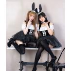 ショッピングうさぎ コスプレ コスプレ かわいい バニーガール メイド うさぎ ウエイトレス オフショルダー フレアワンピース 3点セット ハロウィン