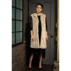 ベスト ジレ フェイクファーロングジレベスト レディース