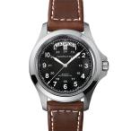 腕時計 HAMILTON 「ハミルトン」 腕時計 Khaki King (カーキ キング) オート 自動巻き 40MM レザーベルト ブラック×ブラ
