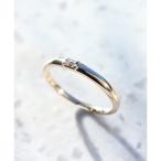 指輪 リング 「K10」バケットカットダイヤモンドリング レディース