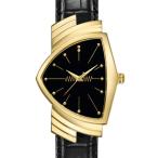 腕時計 HAMILTON 「ハミルトン」 腕時計 Ventura （ベンチュラ）  クオーツ 50.30MM レザーベルト ブラック×ブラック メンズ