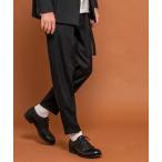  слаксы [ выставить соответствует ]RETORO POLYESTER TWILL / ремень имеется tuck широкий конический тигр u The - брюки ( центральный pre 