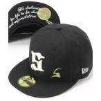 メンズ 帽子 キャップ ONSPOTZ ORIGINAL NEWERA 59FIFTY SAMURAI UNDER VISORBLACK 「 NEW