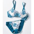 下着女性 上下セット 「ノンワイヤーなのに谷間メイク」ぷるるん谷間のノンワイヤーブラ＆ショーツセット レディース