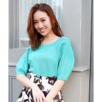 ニット パフスリーブニットワンピース