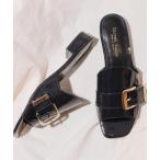 サンダル CARMEN SALAS カルメンサラス / ベルトスクエア ローヒールサンダル オープントゥ ミュールサンダル / NIJA-X レディー