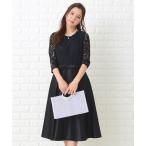 ドレス ウエストリボン付き切り替えAラインワンピース・ドレス