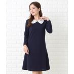  платье круг воротник A линия простой One-piece * платье 