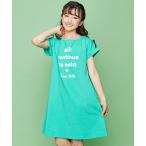ワンピース 肩リボンTシャツワンピ キッズ