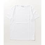 tシャツ 梨地織りクルーネックポケット付半袖Tシャツ メンズ