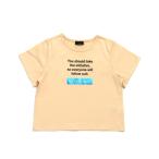 tシャツ Tシャツ 箔テーププリントTシャツ キッズ