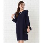  платье прозрачный оборка длинный рукав колени длина платье * One-piece 