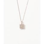 ショッピングダイヤ ネックレス K18ダイヤスクエアネックレス レディース