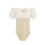 水着 リボンオフショルモノキニ レディース