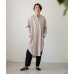 シャツワンピース 「Liyoca」ストライプシャツワンピース