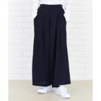 パンツ ゆったり幅広9分丈ガウチョパンツ レディース