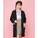 カーディガン バックロゴロングニットカーデ キッズ