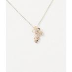 ネックレス K10ダイヤフラワーネックレス レディース