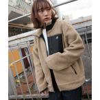 ジャケット ブルゾン 【別注・コラボ】ZIP FIVE×KANGOL シープボアジャケット / フリースジャケット ボアスタンドブルゾン ボアブルゾン