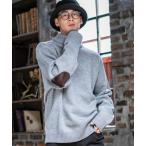 セーター ニット 「No sweat. × ADMIX/ATELIER SAB MEN」オーバーサイズ モックネックセーター メランジ編み／エルボーパ