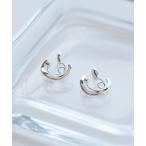ショッピングイヤリング イヤリング カールイヤリング「B」「Silver plating」 レディース