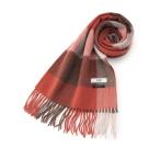 マフラー ブロックチェック カシミヤ マフラー