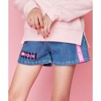 パンツ デニム ジーンズ あったかテープロゴショーパン キッズ