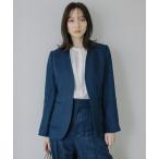 ジャケット ノーカラージャケット 「Liyoca」リネンジャケット(セットアップ可) レディース