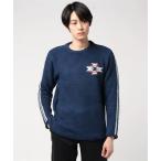 ニット 【291295=HOMME】 モコモコヤーン ネイティブモチーフ クルーネック ニット