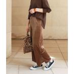 パンツ ベロアコーデュロイワイドパンツ レディース