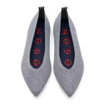パンプス KNIT FLATS POINT Metal Dark Grey