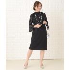  платье с высоким воротником гонки flair рукав I линия One-piece * платье 