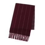 マフラー カシミヤストライプチェックマフラー