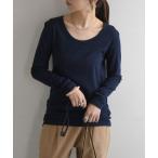 tシャツ 「日本製」 涙開きスムースコットンロングカットソー レディース
