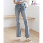 ジーンズ デニム デニムパンツ 美脚ロングブーツカットデニム レディース