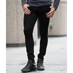 ジーンズ 「SOMEDIFF」極細 ストレッチスキニーデニムパンツ ブラック系 メンズ スリムフィットジーンズ ジーパン 春服 メンズ レディース