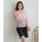 ショッピングサーフパンツ 水着 ラッシュガード サーフパンツ付き タンキニ水着4点セット レディース